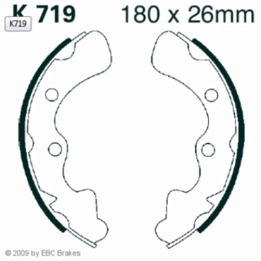 Preview: EBC Premium Bremsbacken für Kawasaki KAF 620 (MAF) (Mule 4010 Trans 4x4) Vorderachse - K719