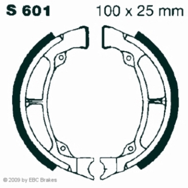 Preview: EBC Premium Bremsbacken für Suzuki RG 50 EW  Hinterachse - S601