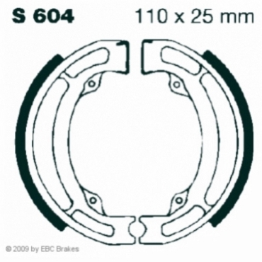 Preview: EBC Premium Bremsbacken Water Grooved für Suzuki JR 80 K3 Vorderachse - S604G