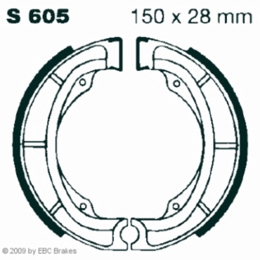 Preview: EBC Premium Bremsbacken für Suzuki LT-F 160 R Hinterachse - S605