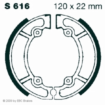 Preview: EBC Premium Bremsbacken für Suzuki RM 125 G Hinterachse - S616
