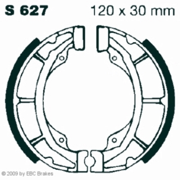 Preview: EBC Premium Bremsbacken für Suzuki TS 250 XJ Hinterachse - S627