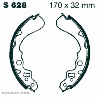 Preview: EBC Premium Bremsbacken Water Grooved für Suzuki LT-F 250 M Vorderachse - S628G