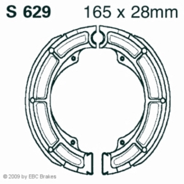 Preview: EBC Premium Bremsbacken für Suzuki LT-F 250 M Hinterachse - S629
