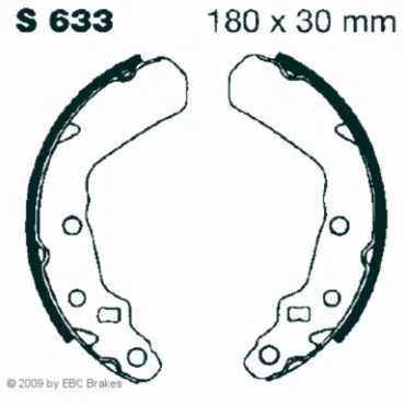 Preview: EBC Premium Bremsbacken Water Grooved für Suzuki LT-F4WDX N Vorderachse - S633G