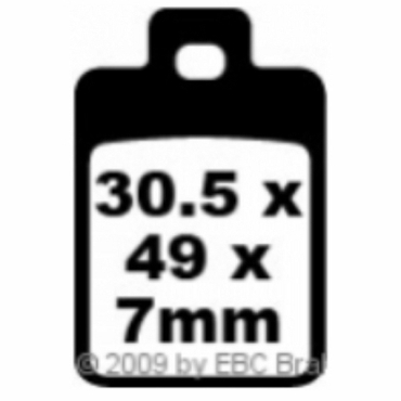 Preview: EBC Scooter Bremsbeläge für Piaggio Sefera 50 RST Vorderachse - SFA255