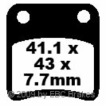 Preview: EBC Scooter Bremsbeläge für Honda SK 50 MNIII/MPIII/MP-IV (AF28) DIO-ZX Vorderachse - SFA257