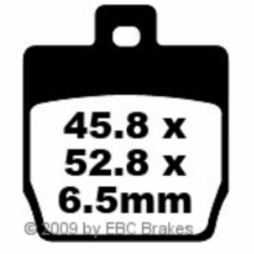 Preview: EBC Scooter Bremsbeläge für Yamaha NS 50 Aerox-R Naked Hinterachse - SFA268