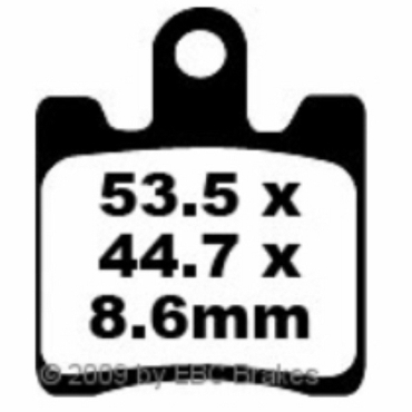 Preview: EBC Scooter Bremsbeläge für Suzuki AN 250 K5 Burgman (CJ43A) Vorderachse - SFA283