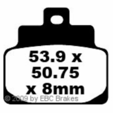 Preview: EBC Scooter Bremsbeläge für Aprilia Leonardo 125/150 ST/SP Vorderachse - SFA301
