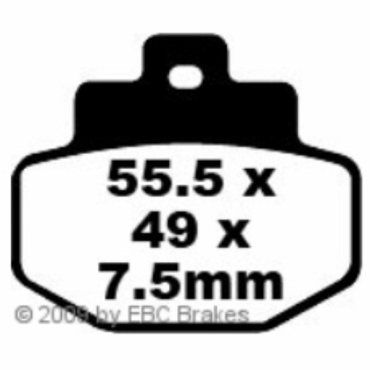 Preview: EBC Scooter Bremsbeläge für Piaggio Super Hexagon GTX 250 Hinterachse - SFA321