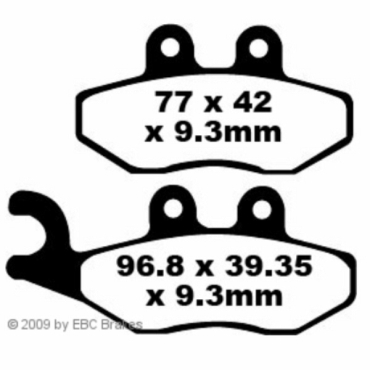 Preview: EBC Scooter Bremsbeläge für Gilera Runner 50 PJ/SP (6-Loch Befestigung VA ) Vorderachse - SFA353