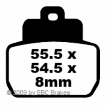 EBC Scooter Bremsbeläge für Piaggio Beverley 500 Hinterachse - SFA425
