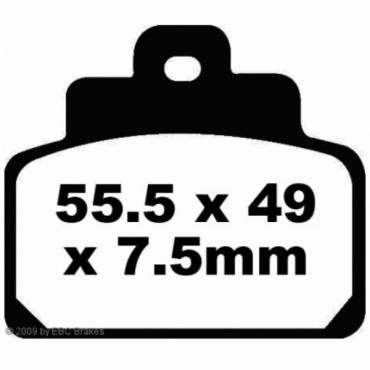 Preview: EBC Scooter Bremsbeläge für Gilera 125 VX4T/180 VXR4T Runner 4 stroke (Heng Tong Bremssattel) Hinterachse - SFA459