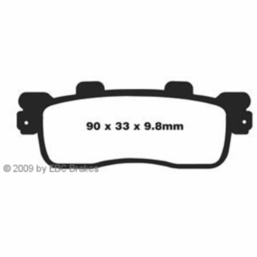 Preview: EBC Scooter Bremsbeläge für Kymco Downtown 125 i / Super Dink (V21000) Hinterachse - SFA498