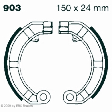 EBC Premium Bremsbacken für Vespa 50 N Vorderachse - V903