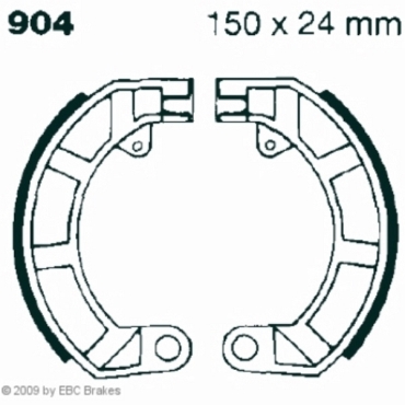 Preview: EBC Premium Bremsbacken für Vespa 125 ET3 Hinterachse - V904