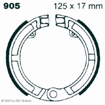 EBC Premium Bremsbacken für Vespa 50 R Vorderachse - V905
