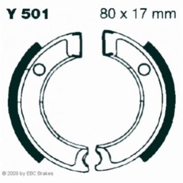 EBC Premium Bremsbacken für Yamaha CA 50 (Salient) Vorderachse - Y501