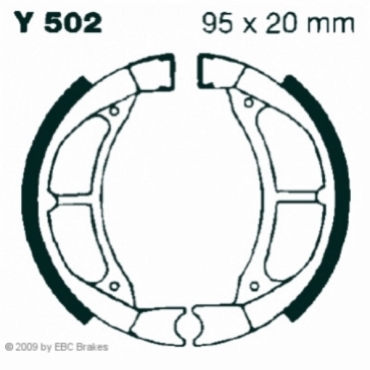 EBC Premium Bremsbacken für Yamaha YZ 80 D Vorderachse - Y502