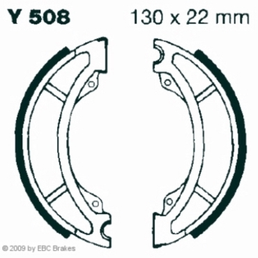 EBC Premium Bremsbacken für Yamaha YZ 465 G Vorderachse - Y508
