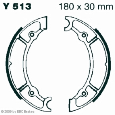 Preview: EBC Premium Bremsbacken für Yamaha YDS-7 Vorderachse - Y513