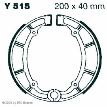 EBC Premium Bremsbacken für Yamaha XVS 400 Hinterachse - Y515