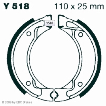 EBC Premium Bremsbacken für Yamaha T 105/105 E (Crypton) Vorderachse - Y518