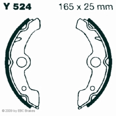 Preview: EBC Premium Bremsbacken für Yamaha YFM 350 FWH/FWJ/FWK (Big Bear) Vorderachse - Y524