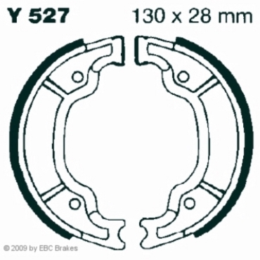 EBC Premium Bremsbacken für Yamaha YFA1D/F/G/H/J/K/L/M/N/P/R (Breeze) Hinterachse - Y527