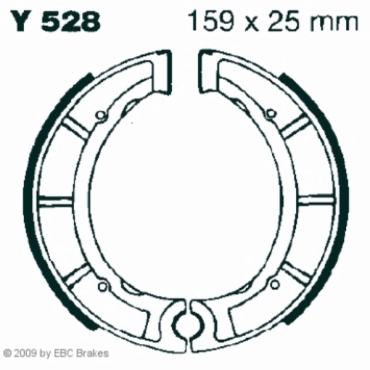 EBC Premium Bremsbacken für Yamaha YZ 400 D/E/F Hinterachse - Y528