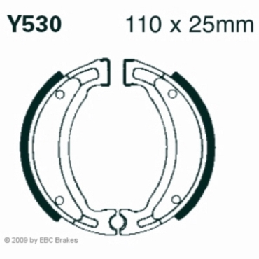 EBC Premium Bremsbacken für Yamaha CV 50 A/R Jog (5SU2/1) /SA/EJ Hinterachse - Y530