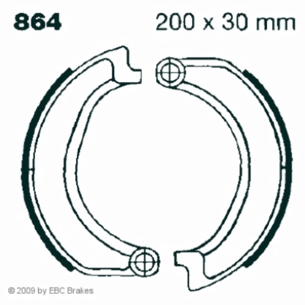 EBC Premium Bremsbacken für BMW R 50/5 / 60/5 / 60/6 / 75/5 Vorderachse - 864