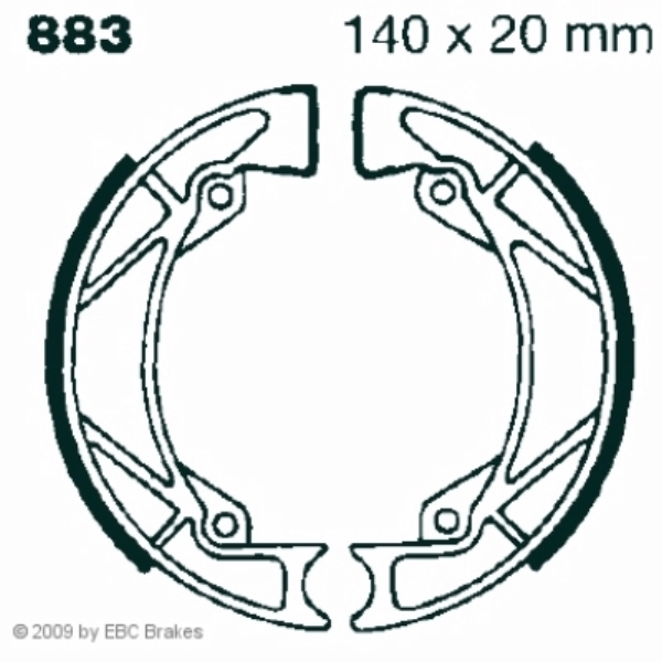 EBC Premium Bremsbacken für Gilera Built 50 Hinterachse - 883