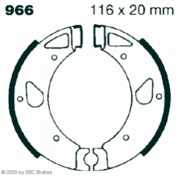 EBC Premium Bremsbacken für Kreidler 80 E/L Florett Hinterachse - 966