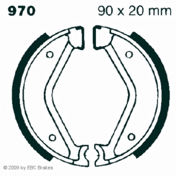 EBC Premium Bremsbacken für Puch MS 50/50 L Vorderachse - 970