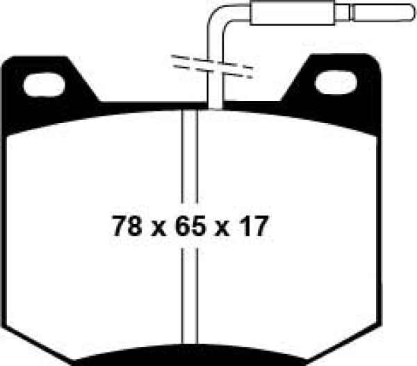 EBC Blackstuff Bremsbeläge DP123 für Peugeot 504  1.6 vorne