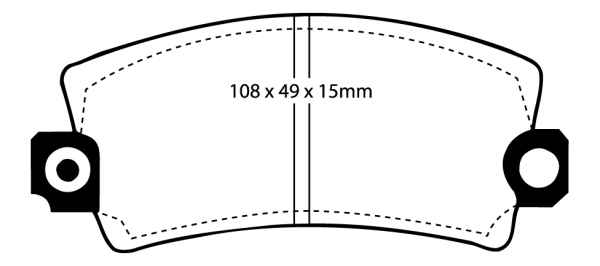 EBC Blackstuff Bremsbeläge DP269 für Renault 4 112 0.8 vorne