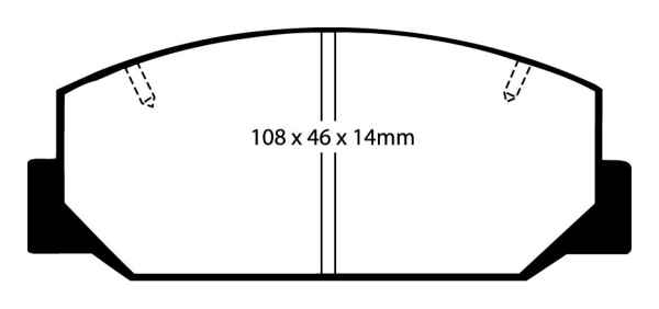 EBC Blackstuff Bremsbeläge DP314 für Toyota Celica 2 TA4C, TA60 1.6 LT vorne