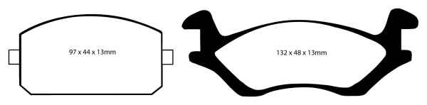 EBC Blackstuff Bremsbeläge DP322 für Toyota Starlet 2 P7 1.5 D vorne