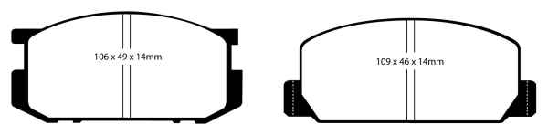 EBC Blackstuff Bremsbeläge DP402 für Toyota Celica 3 RA6 1.6 vorne