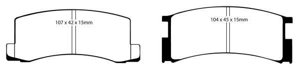 EBC Blackstuff Bremsbeläge DP457 für Lotus Excel  2.2 SE,SA hinten