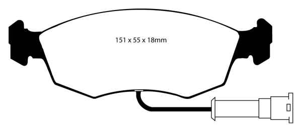 EBC Blackstuff Bremsbeläge DP473 für Ford Sierra 1 GBC 1.6 vorne