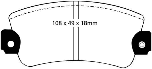 EBC Yellowstuff Bremsbeläge DP4485R für Seat Ibiza 021A 1.5i vorne