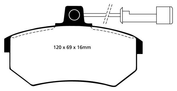 EBC Blackstuff Bremsbeläge DP486/2 für Audi Coupe 81, 85 2.3 quattro vorne