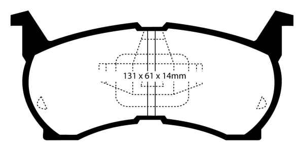 EBC Blackstuff Bremsbeläge DP490 für Mazda 626 (2) GC 2.0 D vorne