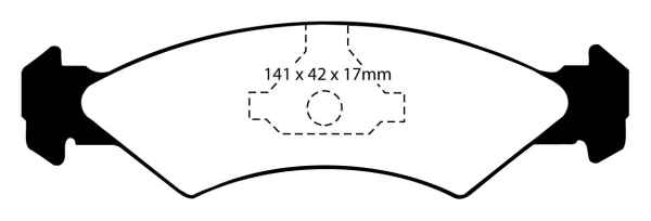 EBC Greenstuff 2000 Bremsbeläge DP2512 für Ford Fiesta 2 FBD 1.3 vorne