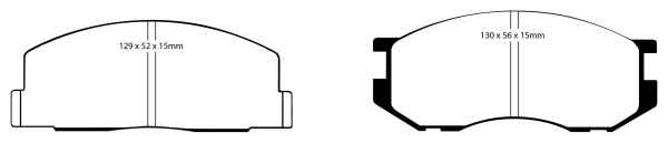 EBC Blackstuff Bremsbeläge DP536 für Toyota Liteace Wagon M2G 1.8 D vorne