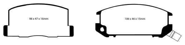 EBC Blackstuff Bremsbeläge DP602 für Toyota MR 2 W3 1.8 16V VT-i hinten