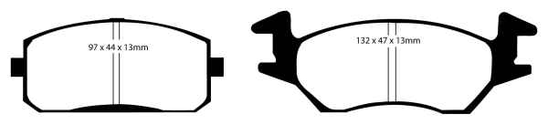 EBC Blackstuff Bremsbeläge DP638 für Toyota Starlet 2 P7 1.5 D vorne